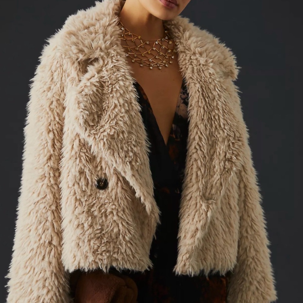 Anthropologie Faux Fur Jacket
